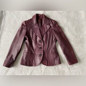 Danier Plum Purple Leather Blazer